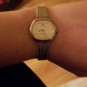 Vintage Junghans quarts silver watch